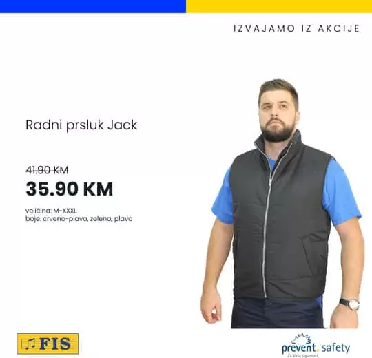 Dragi majstori i građevinari, osigurajte se na vrijeme za zimske uvjete rada i na Fisovim odjelima zaštitne opreme/alata potražite radne jakne, dukserice, bluze, prsluke, rukavice, radne cipele.. Akcija traje do 15.11.2019. Iz akcije za vas izdvajamo. zimska jakna za radnike. gradjevinski radnici oprema. 