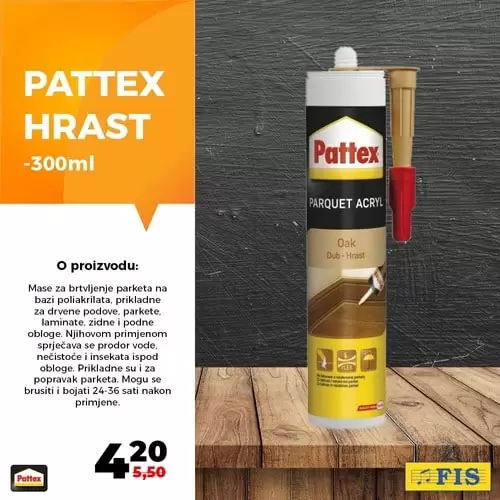 Ljepila i silikoni su neizostavna pomagala u uređenju kuće, okućnice i drugog. U periodu do 31.12.2019. nudimo vam popust do 30% na Pattex višenamjenska ljepila i Ceresit montažna ljepila i silikone. Brzo i efikasno rješenje neka se nađe uvijek pri ruci ?.Ponudu potražite na odjelu alata u svim centrima FIS. patex hrast. 