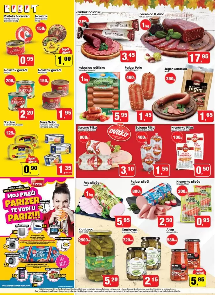 Robotov cjenomobil Vas vodi u svijet top cijena ? Akcija vrijedi od 22.11. do 30.11. robot akcija. robot akcijski katalog. robot snizenje. najbolje cijene . gdje su najbolje cijene. ponuda. akcija. popusti. snizeno. snizenje suho meso. sudzuka. 