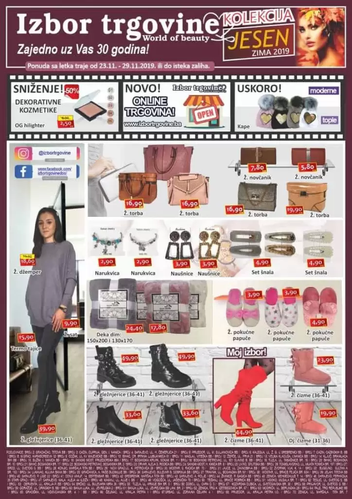 izbor trgodine letak povoljno market snizenja akcija katalog katalozi snizenje snizeno. sva snizenja na jednom mjestu. ustedite.ba. super akcija. volim akcije. volim snizenja. kupovina. shopping. gdje kupiti. odjeca obuca. gdje je najjeftinija odjaca. super akcija. super cijene. odlicna ponuda. volim snizenja. shopping. najbolji shoping. cizme. kozna jakna. 