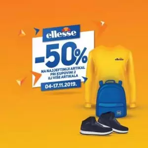 Da li ste u Ellesse fazonu za ovu sezonu? :D Požurite do najbliže Sport Vision radnje i iskoristite čak ▶️50% popusta na najjeftiniji pri kupovini dva ili više izdvojenih artikala od 4. do 17.11. Vidimo se u Sport Visionu. ?
