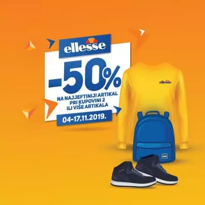 Da li ste u Ellesse fazonu za ovu sezonu? :D Požurite do najbliže Sport Vision radnje i iskoristite čak ▶️50% popusta na najjeftiniji pri kupovini dva ili više izdvojenih artikala od 4. do 17.11. Vidimo se u Sport Visionu. ?
