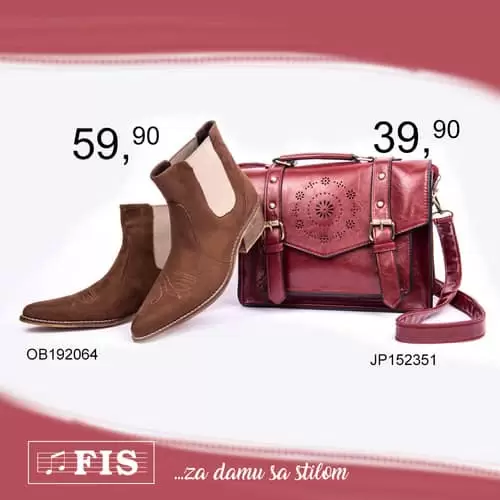 NOVO U PONUDI! Cipele i torbice koje će upotpuniti svaki stil i dodati vašem stajlingu 'ono nešto' se nalaze na našim policama! Vidimo se u FIS-u! gleznjace troba fis suepr akcija