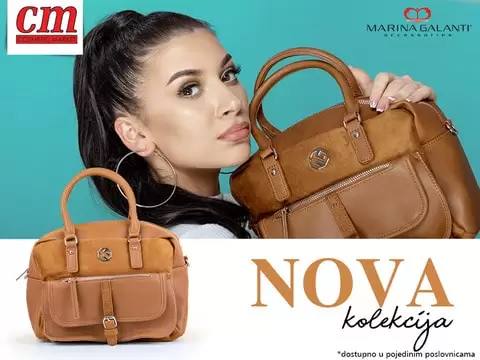 Došao je taj trenutak u godini kada želimo imati novu torbu koja će nam se uklopiti u naše svakodnevne modne kombinacije. Već ste upoznate da je u odabrane cm poslovnice stigla nova kolekcija Marina Galanti ženskih torbi zato čim prije odaberite željeni model i boju a naša preporuka je ova fina smeđa odnosno nijansa devine dlake. Cijena prikazane torbe je 63,95 KM.