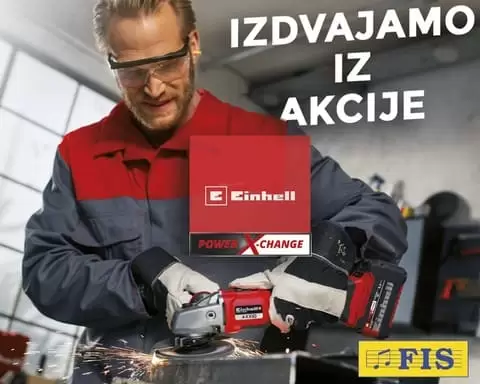 Iz Einhell POWER X-CHANGE asortimana po akcijskim cijenama za vas izdvajamo odlične proizvode ??? Ponudu potražite na odjelu alata u svim prodajnim centrima FIS i budite dio zadovoljnih POWER X-CHANGE korisnika! Akcija vrijedi do 15.11.2019. Vidimo se u FIS-u!. volim fis akcije., snizenje, snizeno akcijski katalog. popust