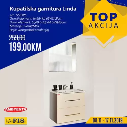 Petak je dan zaaa... TOP AKCIJU!!! ??? U ovoj fenomenalnoj ? akciji snizili smo cijene, naravno, ? artikala! Izdvojili smo jakne, čizme, piđame, sušilicu, namještaj i druge ? artikle i snizili im cijene! ? akcija traje od 8.11. - 17.11.2019., vidimo se u FIS-u! ?????? namjestaj u fis trgovinama. top akcija. akcijski katalog. akcijska cijena. super ponuda. kupatilski ormaric.