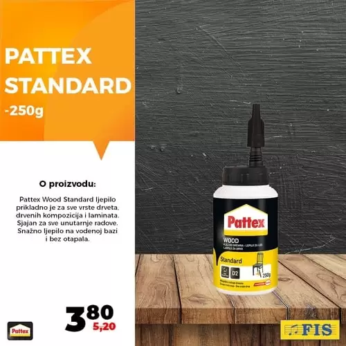 Ljepila i silikoni su neizostavna pomagala u uređenju kuće, okućnice i drugog. U periodu do 31.12.2019. nudimo vam popust do 30% na Pattex višenamjenska ljepila i Ceresit montažna ljepila i silikone. Brzo i efikasno rješenje neka se nađe uvijek pri ruci ?.Ponudu potražite na odjelu alata u svim centrima FIS. patex standard. 