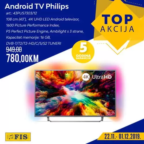 OP AKCIJA od 22.11. - 1.12.2019.! I ovog petka ? artikli na našoj ? akciji!????? Posjetite nas i uvjerite se zašto se u FIS-u kupuje sa zadovoljstvom! Fis vitez. fis akcija. fis katalog, fis radno vrijeme. fis super akcija. fis akcijski katalog. snizenje. snizeno. popusti. akcije. top akcija. top artikli. tv philips android