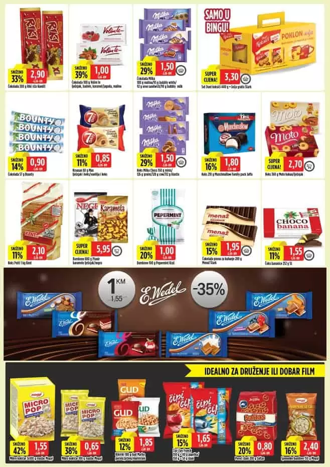 bongo akcijski katalog. bingo katalog. bingo super akcija. volim bingo. bingo kralj dobrih cijena. slatkisi na snizenju