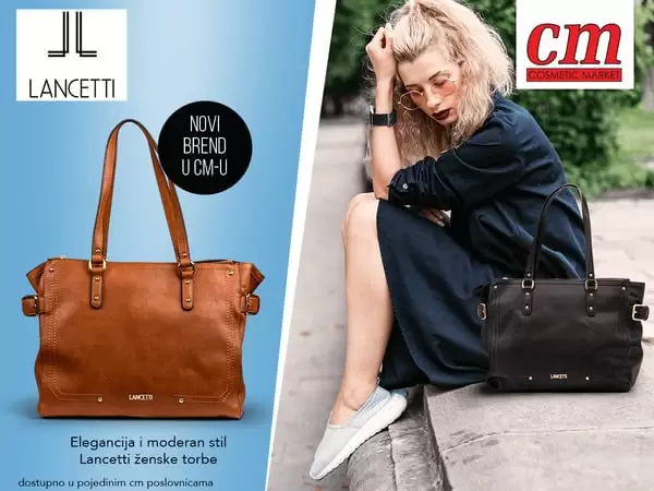 Moderan i elegantan stil kojeg jednostavno morate imati i probati. U odabranim cm poslovnicama potražite Lancetti ženske torbe. Cijena prikazane torbe je 96,85 KM. Vidimo se u cm-u!
