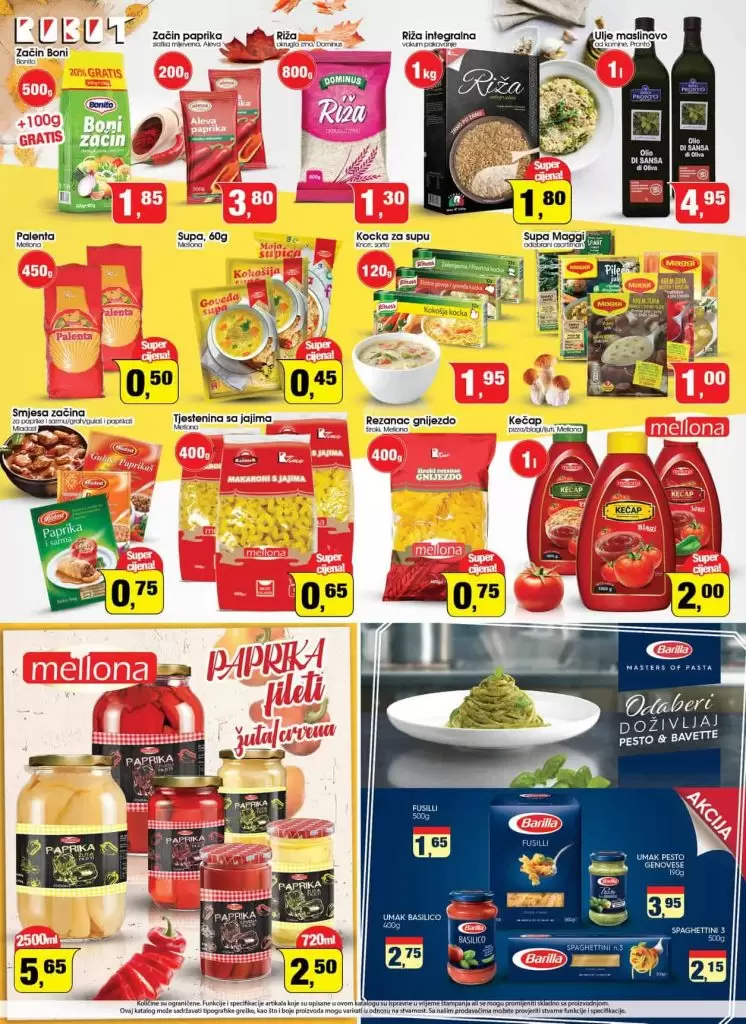 Robotov cjenomobil Vas vodi u svijet top cijena ? Akcija vrijedi od 22.11. do 30.11. robot akcija. robot akcijski katalog. robot snizenje. najbolje cijene . gdje su najbolje cijene. ponuda. akcija. popusti. snizeno. snizenje.prehrana