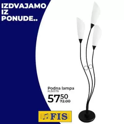 Prilikom uređenja doma, odabir rasvjete igra vrlo važnu ulogu. Pravilan odabir rasvjete enterijeru daje poseban ugođaj. Bilo da je riječ o lusteru, spot svjetiljkama ili možda ukrasnoj rasvjeti, u našoj ponudi sigurno ćete pronaći upravo ono što vam treba. Iz široke ponude rasvjetnih tijela po akcijskim cijenama izdvajamo ?? ? Akcija traje do 9.12.2019., vidimo se na odjelu rasvjete! strona svjetiljka. Fis akcija. fis akcijski katalog. snizenje. snizeno. popusti. radno vrijeme fis. kontakt fis. zaposlenje fis lampa