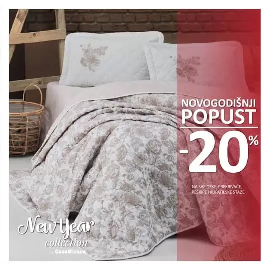 Topli napitak ☕, mekana i topla dekica i zimsko ušuškavanje može da počne! ? Novogodišnju magiju ? začini novogodišnjim popustom od -20% na asortiman dekica, prekrivača, peškira i kupatilskih staza #CasaBiancaMagic#NewYearMagic ?CasaBianca, II sprat, Sarajevo City Centar ; ?CasaBianca, Jevrejska bb, Banja Luka ; krep posteljina