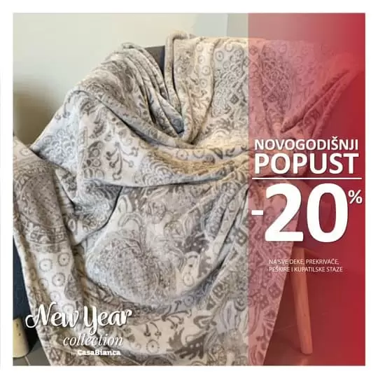 Topli napitak ☕, mekana i topla dekica i zimsko ušuškavanje može da počne! ? Novogodišnju magiju ? začini novogodišnjim popustom od -20% na asortiman dekica, prekrivača, peškira i kupatilskih staza #CasaBiancaMagic#NewYearMagic ?CasaBianca, II sprat, Sarajevo City Centar ; ?CasaBianca, Jevrejska bb, Banja Luka ; deka 