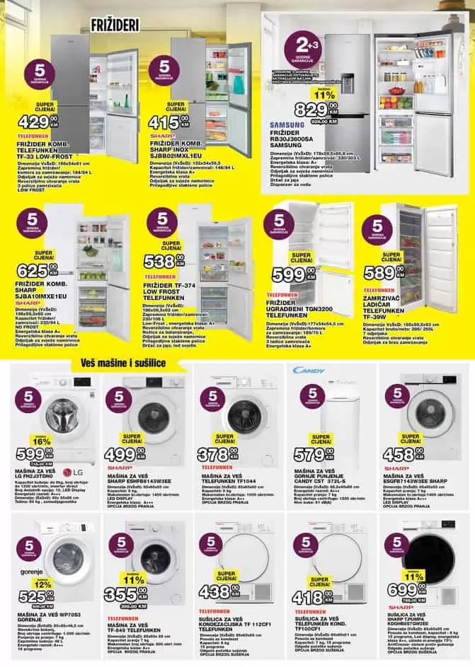 Ukoliko još uvijek niste pregledali katalošku akciju tehnike, a u potrazi ste za novim TV, mobitelom, tabletom, želite staru veš mašinu zamijeniti novom ili ste u potrazi za manjim kućanskim uređajem, vrijeme je da pogledate sniženja u albumu ili posjetite našu web stranicu . Bingo akcijski katalog. bingo super akcija. bingo zaposlenje. bingo radno vrijeme. bingo katalog tehnike. kralj dobrih cijena.  frizider. masina. susilica. perilica