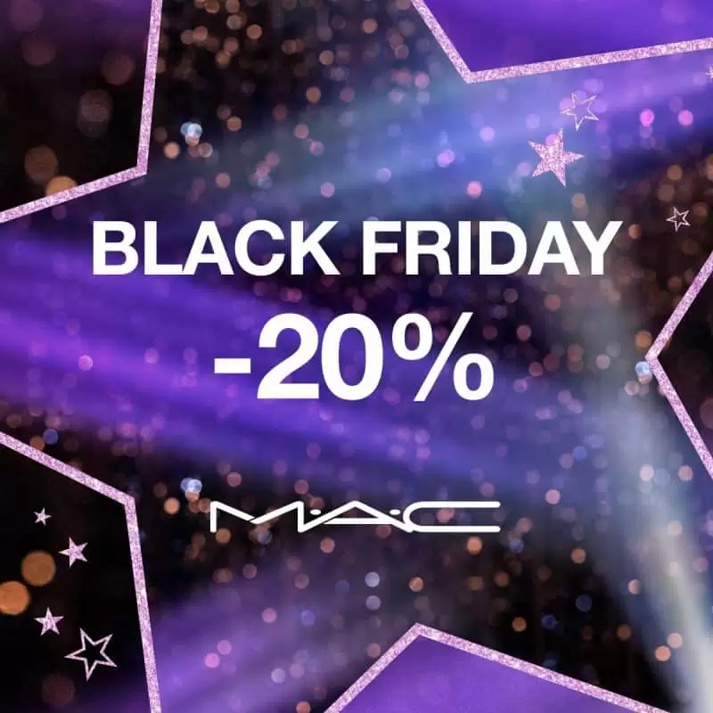 Black Friday popusti stižu u u MAC Cosmetics! Posjetite naše prodajno mjesto u BBI Centru Sarajevo i INOMA Parfumerija Delta Planet Banja Luka, jer u petak 29.novembra ostvarujete 20% popusta na sve MAC Cosmetics proizvode! *Ponuda se ne odnosi na Viva Glam ruževe i Holiday kolekciju.