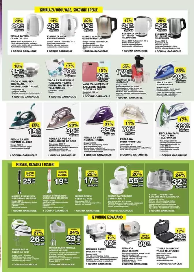 Ukoliko još uvijek niste pregledali katalošku akciju tehnike, a u potrazi ste za novim TV, mobitelom, tabletom, želite staru veš mašinu zamijeniti novom ili ste u potrazi za manjim kućanskim uređajem, vrijeme je da pogledate sniženja u albumu ili posjetite našu web stranicu . Bingo akcijski katalog. bingo super akcija. bingo zaposlenje. bingo radno vrijeme. bingo katalog tehnike. kralj dobrih cijena.  pegla usisivac