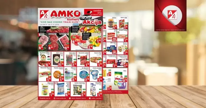 Amko vikend akcija 8.-11.11.2019. godine. Vikend u Amko marketima traje duže. Fantatsične cijene čekaju na Vas. Pogledajte i uvjerite se sami!