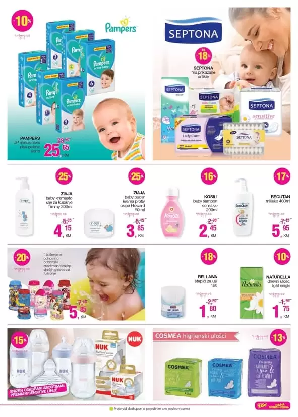 cm akcijski katalog 15.11.-29.11.2019. godine. cm cosmetic makrt katalog. snizeno u cm-u. snizenje. super akcija. 100 dana super cijena. cm radno vrijeme. cm zaposlenje. BEBE PELENE PAMPER SNIZENJE NUK NA AKCIJI