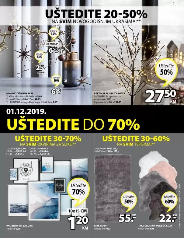 Black Friday u JYSKu počinje već 28. novembra i traje sve do 1. decembra, a mi smo odlučili da svoje fantastične Black Friday ponude podijelimo sa vama već danas! ✨ Prelistajte nadolazeći Black Friday letak, saznajte koje kategorije vas čekaju uz uštede do čak 70% i pripremite se za kupovinu uz najbolje popuste u godini! ? Koja snižena kategorija je vaš favorit? black fridaz ustedite do 70%. snizenje. akcija. popusti. black friday sarajevo. black friday 2019. godine. akcija. popusti. slika