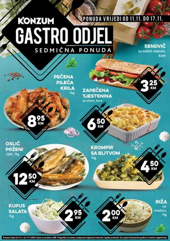 Doručak i ručak SVAKI DAN u vašem Konzumu ? Ove sedmice donosimo ODLICNU PONUDU/