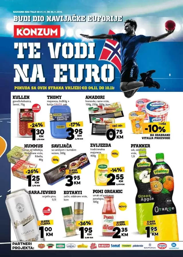Konzum akcijaki katalog. super akcija. konzum te vodi na euro 