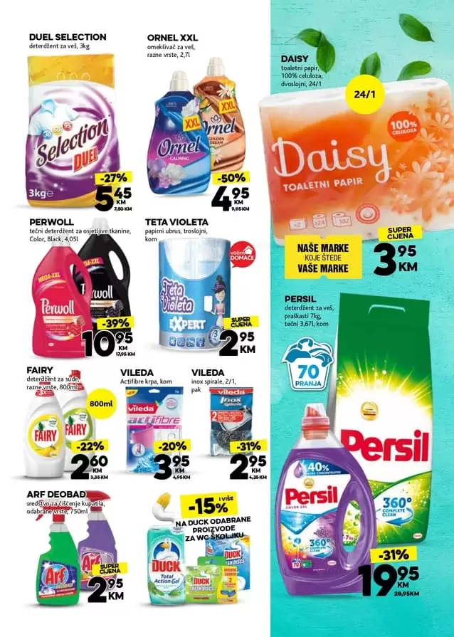 Konzum akcijaki katalog. sve za cistocu vaseg doma. persil. daisy. duel,