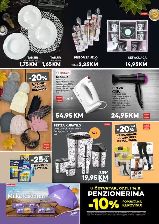 Konzum akcijaki katalog. kuhinjsko posudje. 