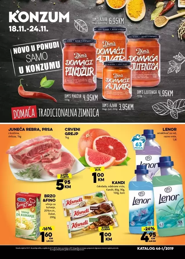 Konzum akcijaki katalog 18.11.-24.11.2019. godine. konzum super akcija. konzum redovni katalog. konzum katalog. snizeno u konzumu. snizenje u konzumu. a