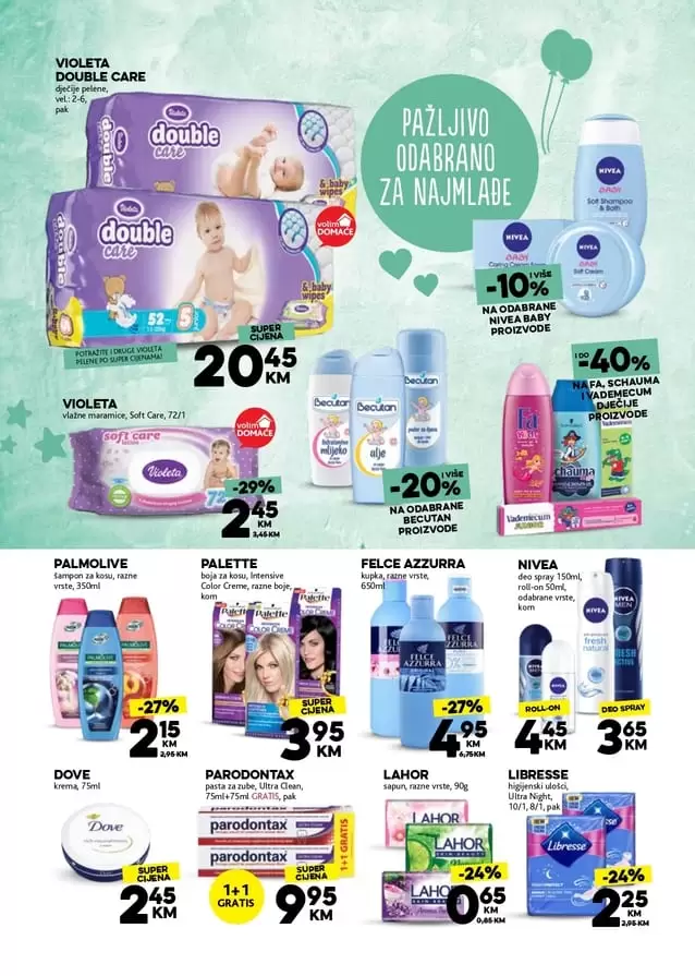 Konzum akcijaki katalog 18.11.-24.11.2019. godine. konzum super akcija. konzum redovni katalog. konzum katalog. snizeno u konzumu. snizenje u konzumu.  pazljivo odabrano za najmladje.  double care. violeta. becutan. nivea.