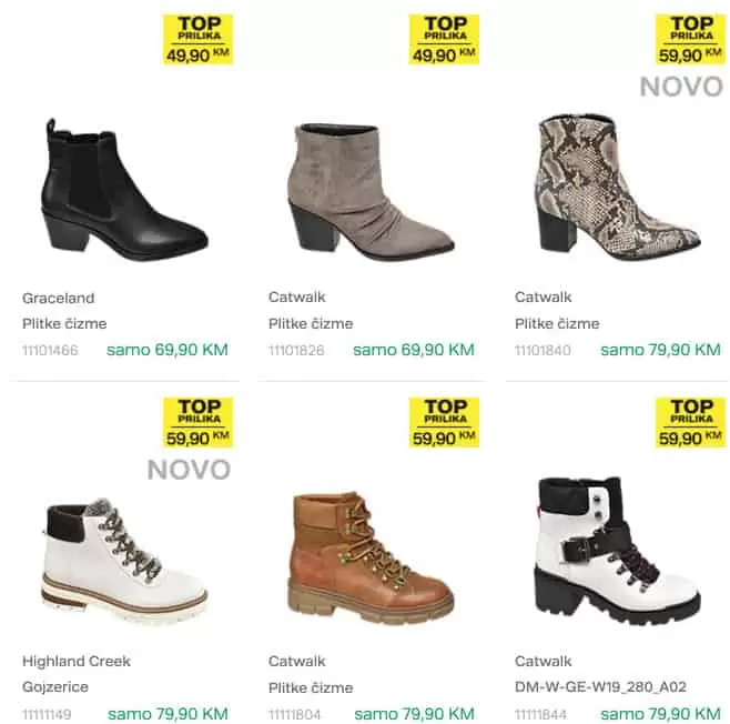 deichman top akcija cizama