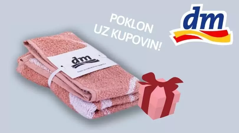 Vrijeme je za njegu lica uz super poklon! Hladniji dani koji nam dolaze odrazit će se prvo na našem licu. Zato je važno da ga pravilno njegujemo i zaštitimo odgovarajućim proizvodima. Tako u dm prodavnicama u periodu od 13.11. do 26.11.2019. za kupovinu proizvoda za njegu lica u vrijednosti od 18 KM ili više na poklon preuzmite peškir za lice.* Također, u dm savjetniku za njegu lica potražite savjete za njegu kože lica.  Uz savjete u dm prodavnicama potražite i mnoštvo proizvoda po UVIJEKPOVOLJNO cijenama te novitete za njegu lica dostupne ekskluzivno samo u dm-u. *Ponuda vrijedi od 13.11. do 26.11.2019. ili do isteka zaliha. Po kupovini dobijate jedan poklon i isti nije moguće zamijeniti za novac. Poklon se preuzima na kasi. Fotografija poklona je simbolična. Ponuda se odnosi na kupovinu proizvoda za njegu lica koji su u ponudi dm prodavnice. U aktivnost nisu uključeni proizvodi za muškarce, dječija i baby kozmetika te poklon paketi za njegu lica.