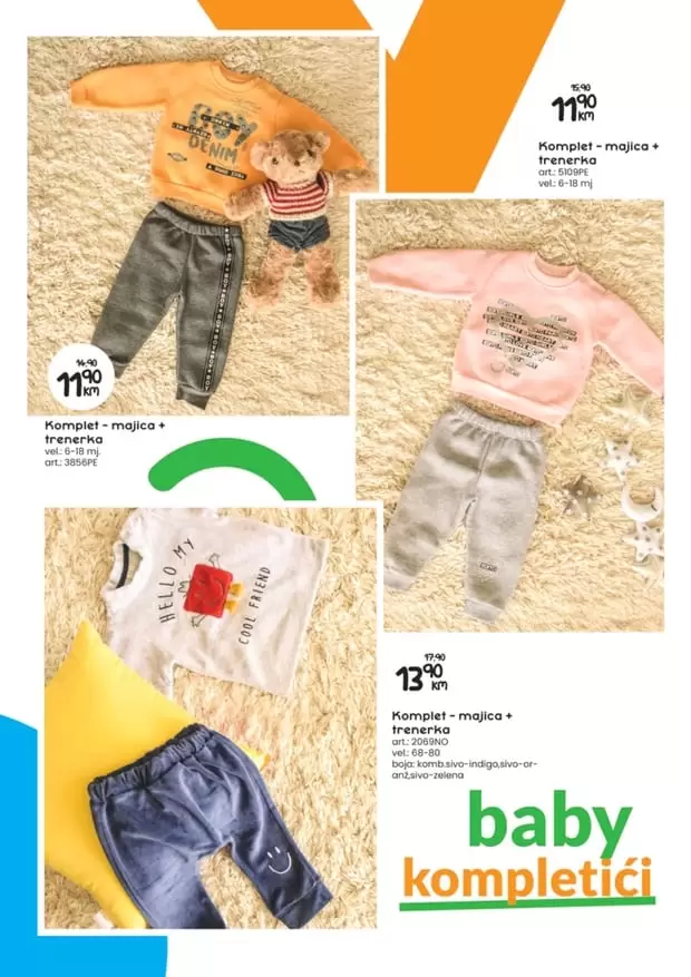 mjesec albini-ja. sve za vase malisane. supe cijene neni asortimana. gegice za bebe. potkosulje. majice. sve sto je potrebno za rodjenje djeteta. 