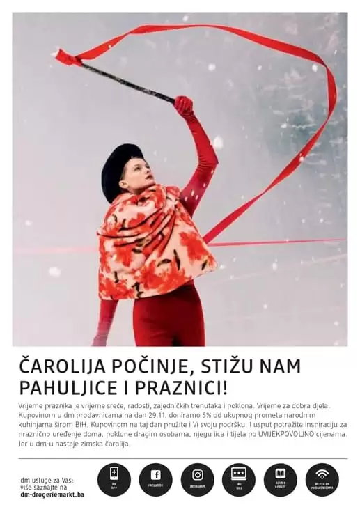 dm- drogeri markt. akcijski katalog dm. dm katalog. dm zaspolenje. dm radno vrijeme. super akcija u dm-u. gdje je snizeno. tu me cijene tu kupujem. volim dm. gdje je najpovoljnija kupovina. novogodisnja ponuda