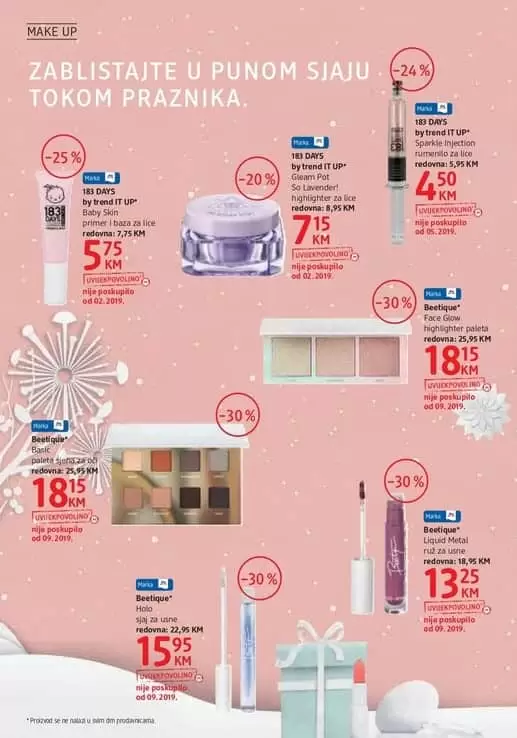 dm- drogeri markt. akcijski katalog dm. dm katalog. dm zaspolenje. dm radno vrijeme. super akcija u dm-u. gdje je snizeno. tu me cijene tu kupujem. volim dm. gdje je najpovoljnija kupovina. poklon za novu godinu