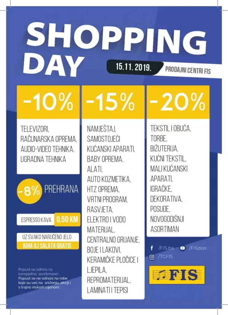 shopping day fis. super akcija fis. akcijski katalog fis. black friday fis. 