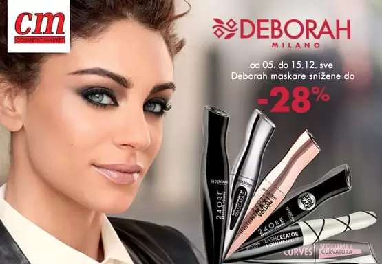 sniženje svih Deborah maskara do -28%