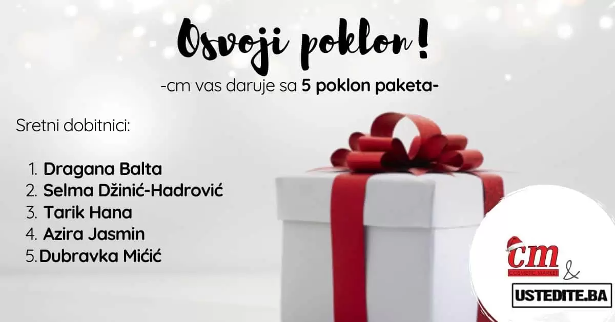cm-cosmetic market nagradio je 5 Ustedite.ba fanova! Uslov za učešće je bio da  nam napišite nam šta najčešće kupujete u cm-u Pravo učešća imali su svi facebook/instagram fanovi sa područja BiH.