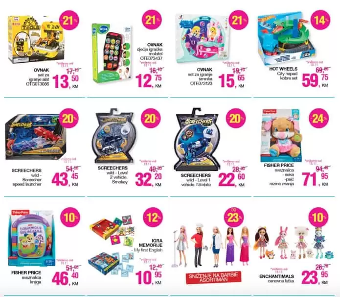 vrijeme je darivanja. super ponuda u cm-u. akcija. akcijski katalog. snzieno. snizenje. popust. igracke za djecu.