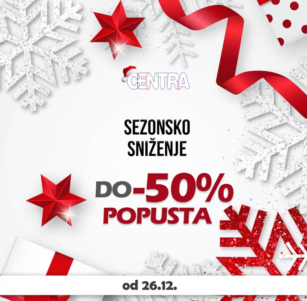 Sniženja nas uvijek razvesele! Zato Vas u našoj CENTRA poslovnici na adresi Veliki Ćurčiluk 47 očekuju sniženja Vaših dobro poznatih brendova do čak 50%! ??