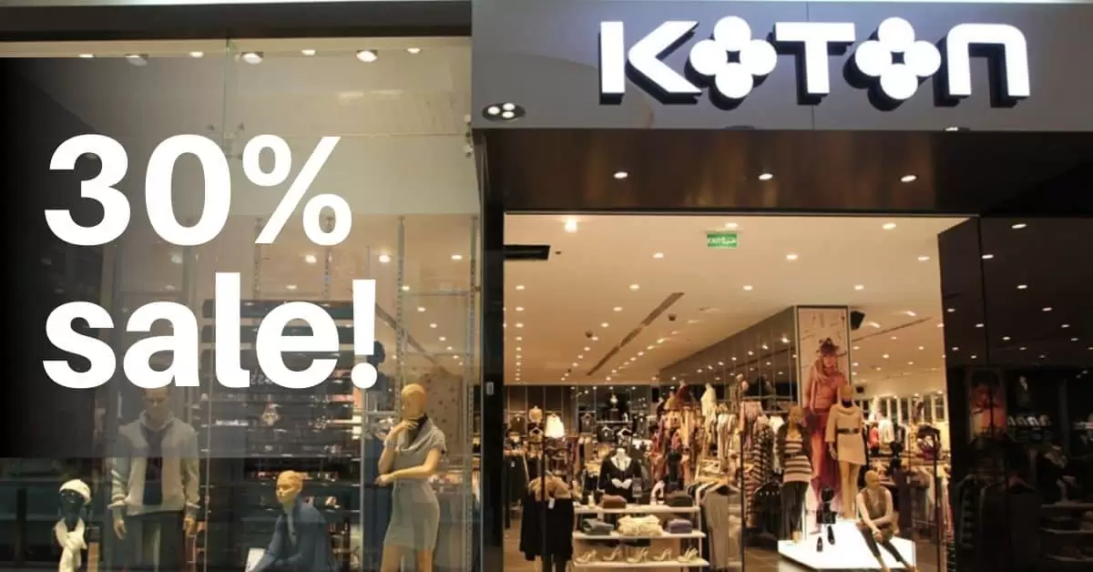 U KOTON-u ostvari 30% popusta na drugi jeftiniji artikal!
