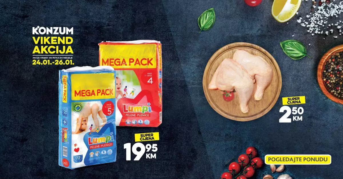 konzum vikend akcija. sva snizenja na jednom mjestu. akcijski katalog konzum. Konzum katalog