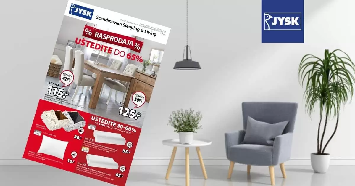 Jysk akcijski katalog. snizenje. sva snizenja na jendom mjestu. super akcija. popusti.