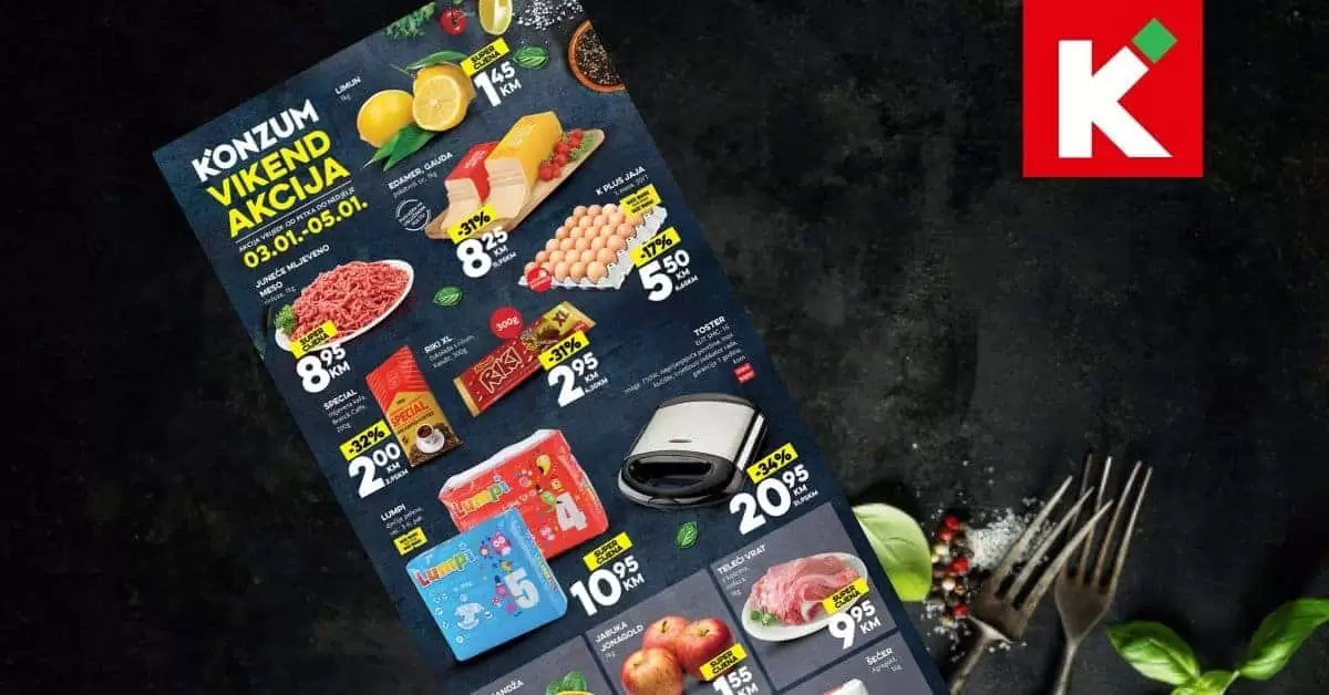 Super ackija za sretnu Novu godinu! Želi nam Konzum!  sniženje 50%