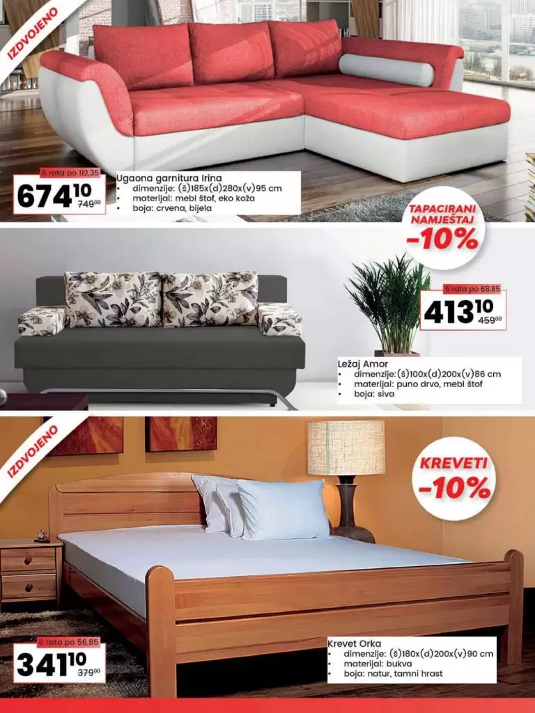 fis akcija. Ambyente namjestaj. snizeno. popust. katalog. akcija. sva snizenja na jednom mjestu. komoda