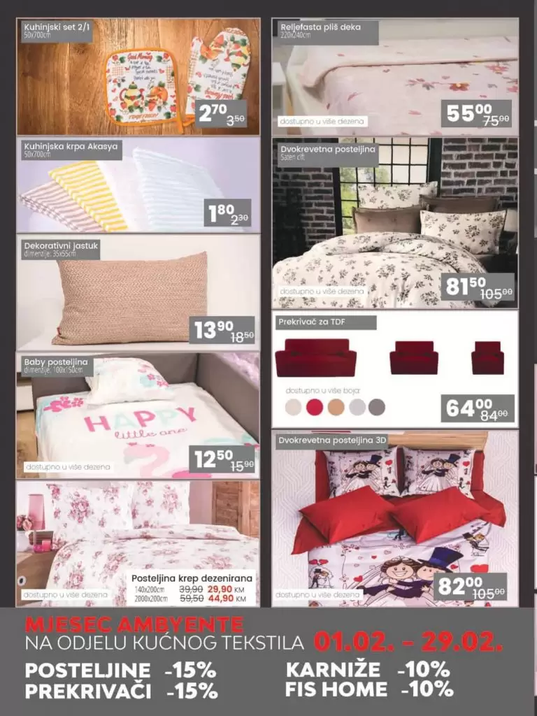 fis akcija. Ambyente namjestaj. snizeno. popust. katalog. akcija. sva snizenja na jednom mjestu. jorgan