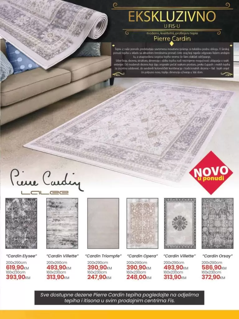 fis akcija. Ambyente namjestaj. snizeno. popust. katalog. akcija. sva snizenja na jednom mjestu. tepih piere cardin