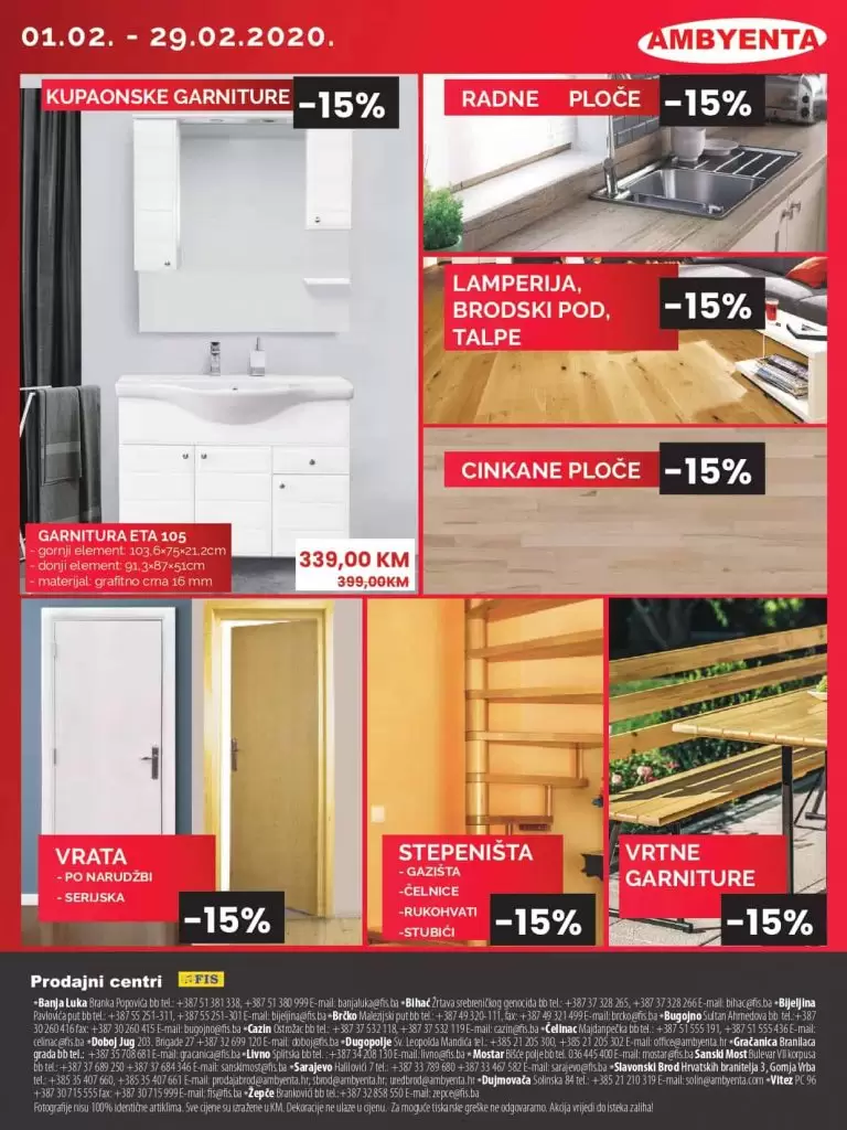 fis akcija. Ambyente namjestaj. snizeno. popust. katalog. akcija. sva snizenja na jednom mjestu. vrata 