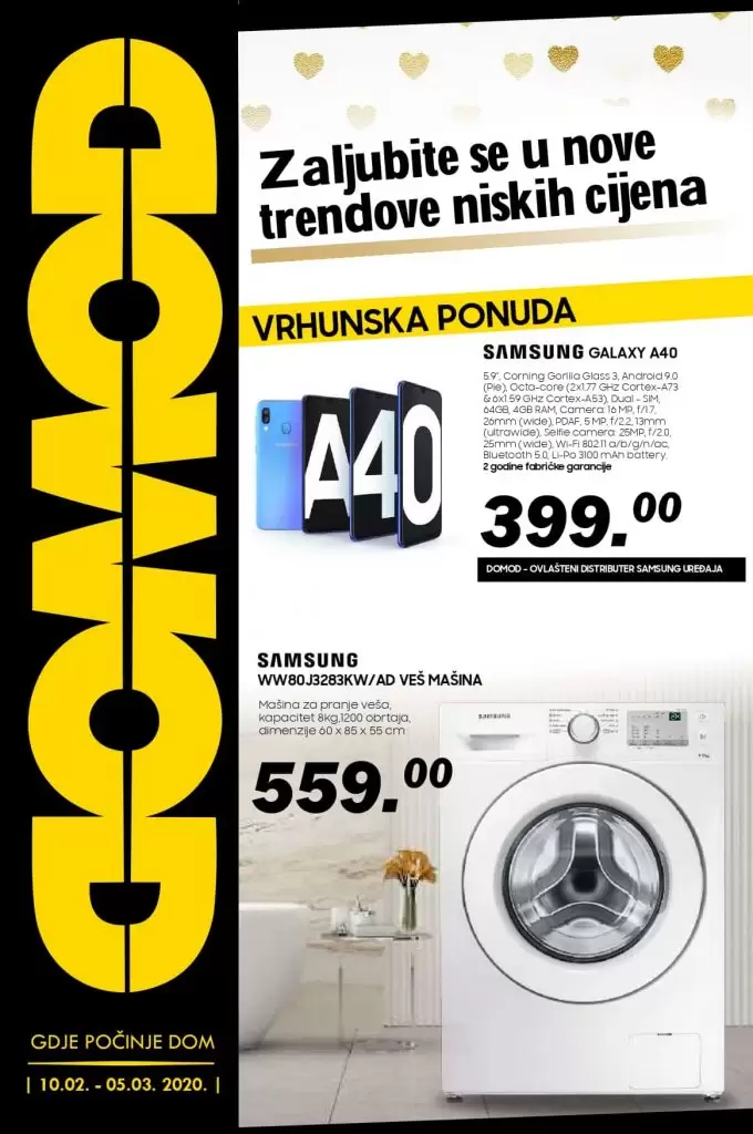 Domod akcijaki katalog. valentinovo. poklon, tehnika. snizenje