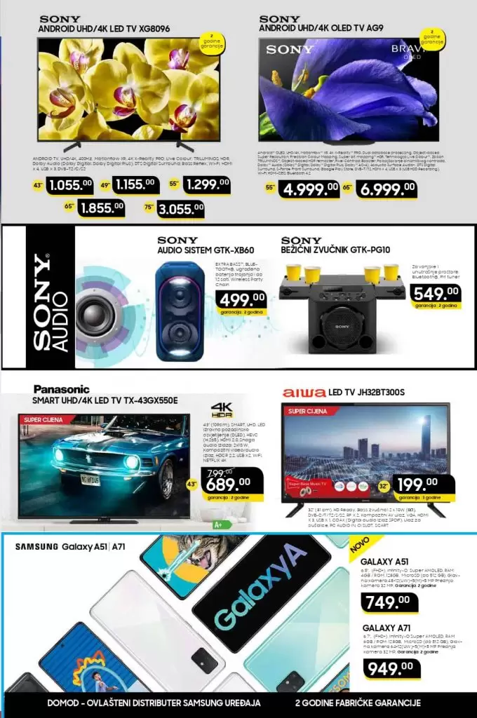 snizenje tehnike u domodu. katalog. snizeno. popust